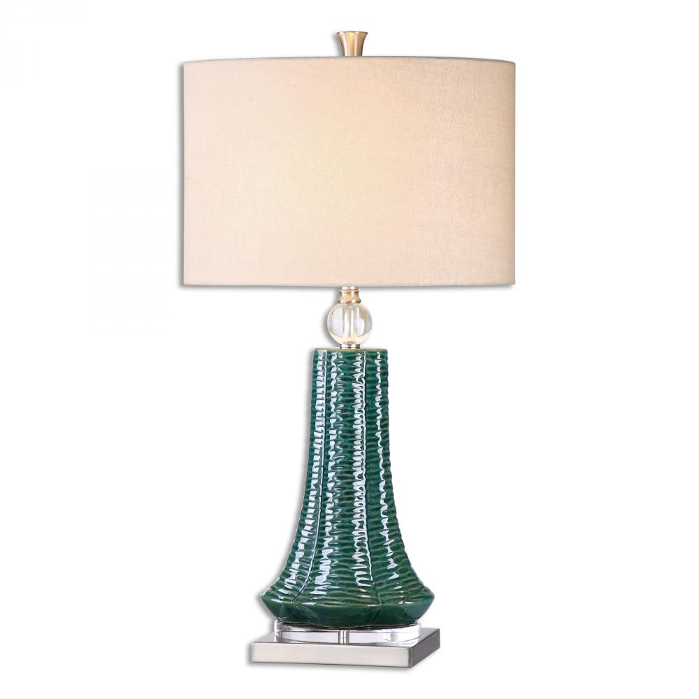 Uttermost Gosaldo Textured Teal Table Lamp