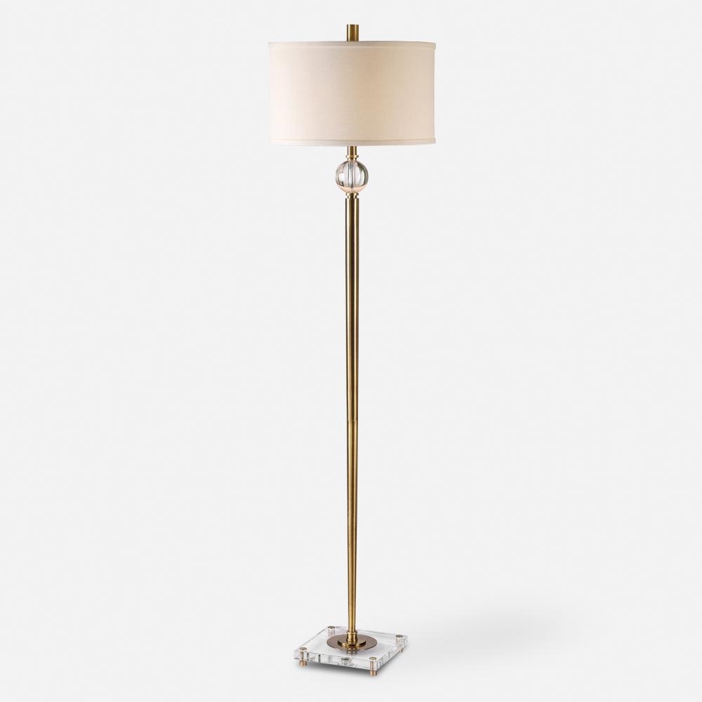 Uttermost Mesita Brass Floor Lamp