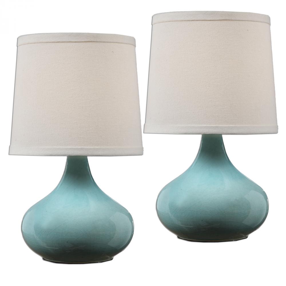 Uttermost Gabbiano Pale Blue Lamps, S/2
