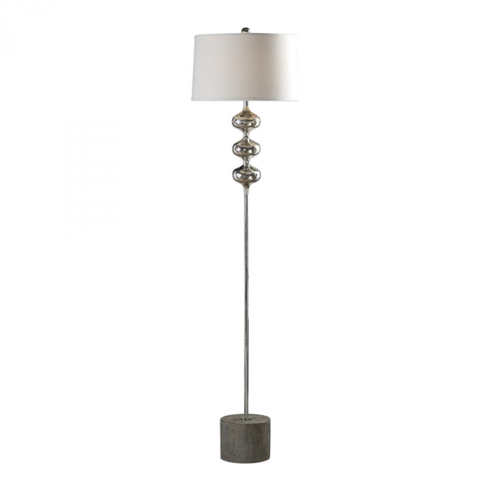 Uttermost Cloelia Metallic Silver Floor Lamp