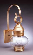 Northeast Lantern 2031-AC-MED-CSG - Onion Wall No Cage Antique Copper Medium Base Socket Clear Seedy Glass