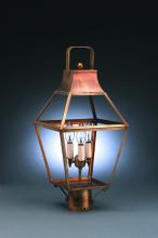 Northeast Lantern 2243-AB-CIM-CSG - Tapered Post Antique Brass Medium Base Socket With Chimney Clear Seedy Glass