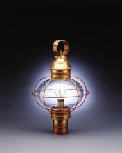 Northeast Lantern 2543-AB-LT3-CLR - Caged Onion Post Antique Brass 3 Candelabra Sockets Clear Glass