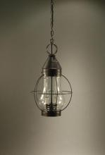 Northeast Lantern 2742-AB-LT2-CLR - Caged Pear Hanging Antique Brass 2 Candelabra Sockets Clear Glass