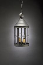 Northeast Lantern 3332-AB-LT2-CLR - Cone Top Hanging Antique Brass 2 Candelabra Sockets Clear Glass Open Bottom