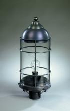 Northeast Lantern 3533-AB-MED-CLR - Nautical Post Antique Brass Medium Base Socket Clear Glass