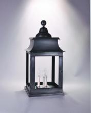 Northeast Lantern 5653P-AB-CIM-CSG - Pagoda Pier Antique Brass Medium Base Socket With Chimney Clear Seedy Glass