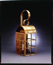 Northeast Lantern 6151-AB-CIM-CLR - Culvert Top H-Bars Wall Antique Brass Medium Base Socket With Chimney Clear Glass