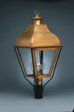 Northeast Lantern 7653-AB-CIM-CLR - Curved Top Post Antique Brass Medium Base Socket With Chimney Clear Glass