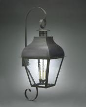 Northeast Lantern 7658-AC-CIM-CSG - Curved Top Wall Antique Copper Medium Base Socket With Chimney Clear Seedy Glass