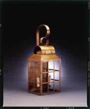 Northeast Lantern 8141-AB-CIM-CLR - Culvert Top H-Bars Wall Antique Brass Medium Base Socket With Chimney Clear Glass