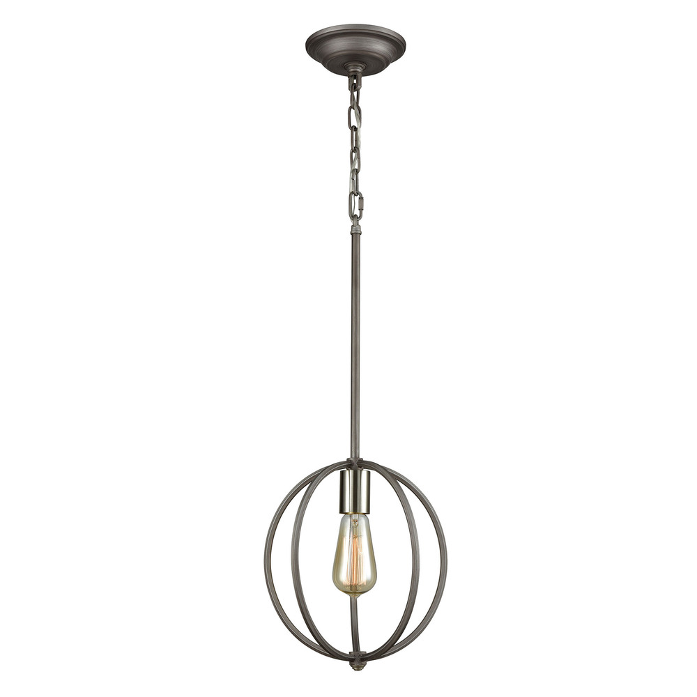 Stanton 1 Light Pendant In Weathered Zinc With B