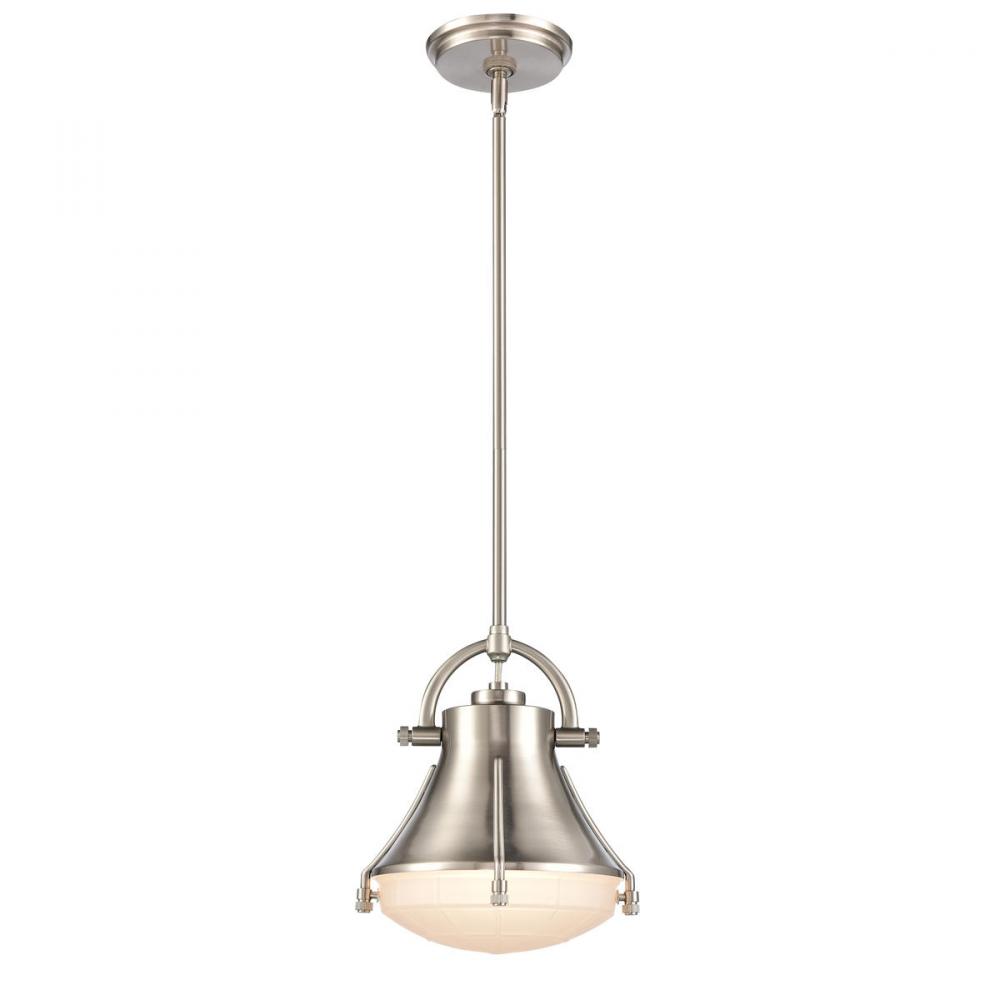 Urbanite 9'' Wide 1-Light Mini Pendant - Satin Nickel