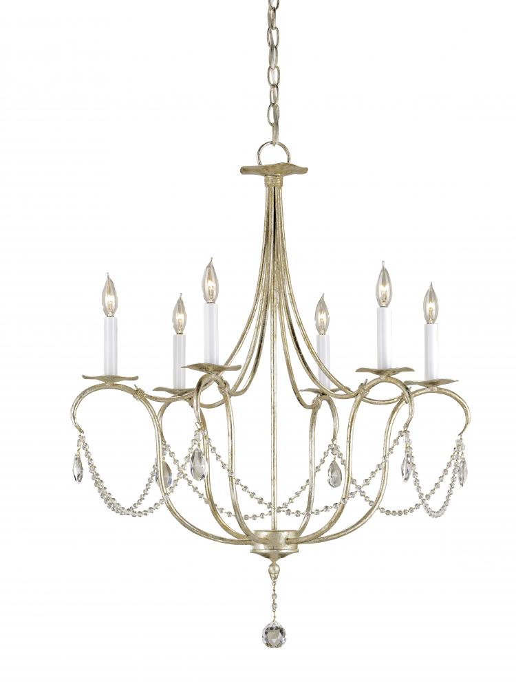 Crystal Lights Silver Small Chandelier
