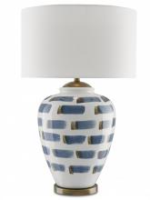 Currey 6000-0019 - Brushstroke Blue & White Table Lamp