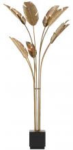 Currey 8000-0075 - Tropical Grande Brass Floor Lamp